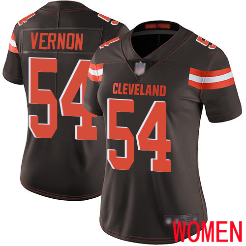 Cleveland Browns Olivier Vernon Women Brown Limited Jersey #54 NFL Football Home Vapor Untouchable